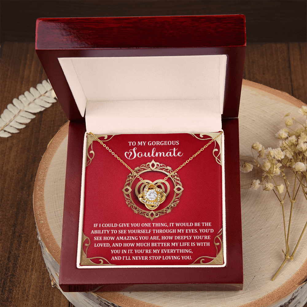 To My Gorgeous Soulmate Necklace, Special Gift For Girlfriend, Valentine's Day For Her, Girlfriend Gifts For Women, My Gorgeous Girlfriend Necklace