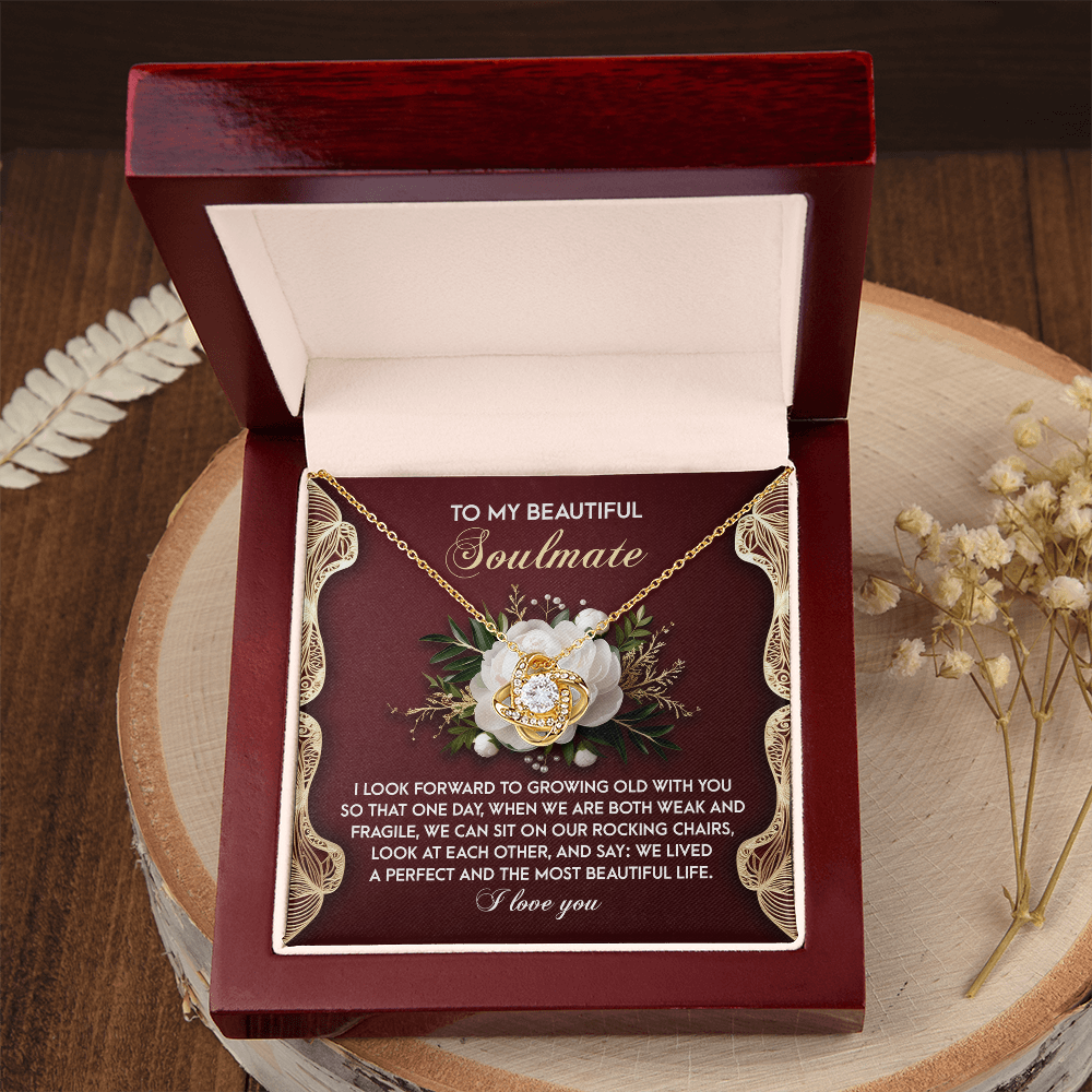 To My Beautiful Soulmate Necklace, Best Valentine Gift For Wife, Valentine For Her Gift, Soulmate Necklace For Women, Valentine's Day Gifts For Women
