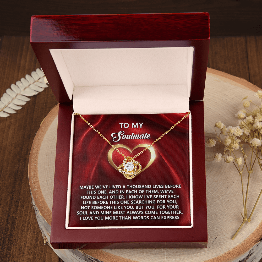 To My Soulmate Necklace, Valentine Gift For Wife From Husband, Gifts For Wife From Husband Unique Christmas, Unique Valentine Gifts For Her