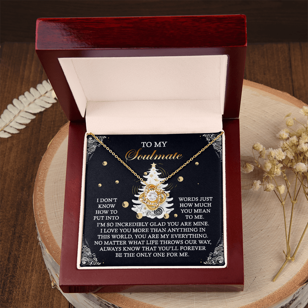 To My Soulmate Necklace For Women, Christmas Jewelry For Women, Soulmate Anniversary Jewelry, Christmas Presents For Your Girlfriend