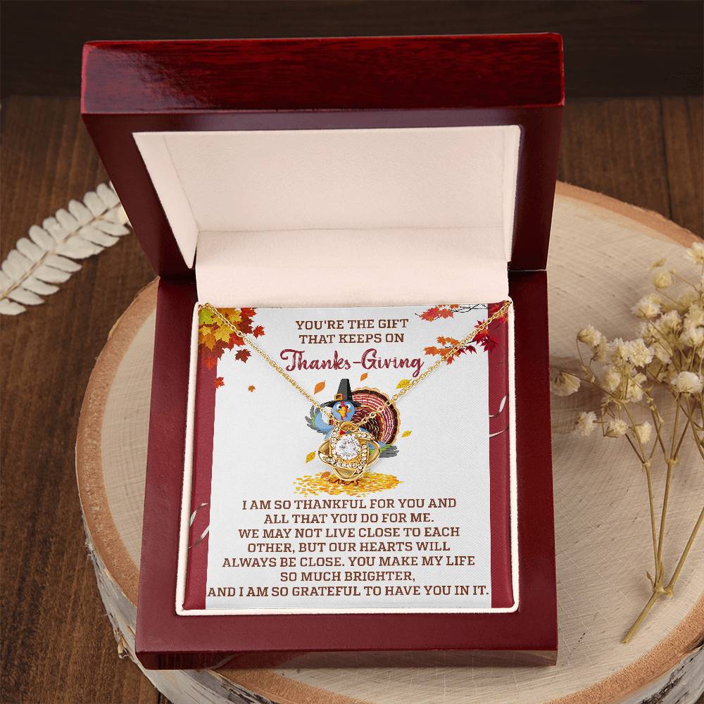 Thanksgiving Love Knot Necklace – A Timeless Jewelry Gift For Women, Mothers, And Soulmates To Show Appreciation And Cherish The Special Connection You Share