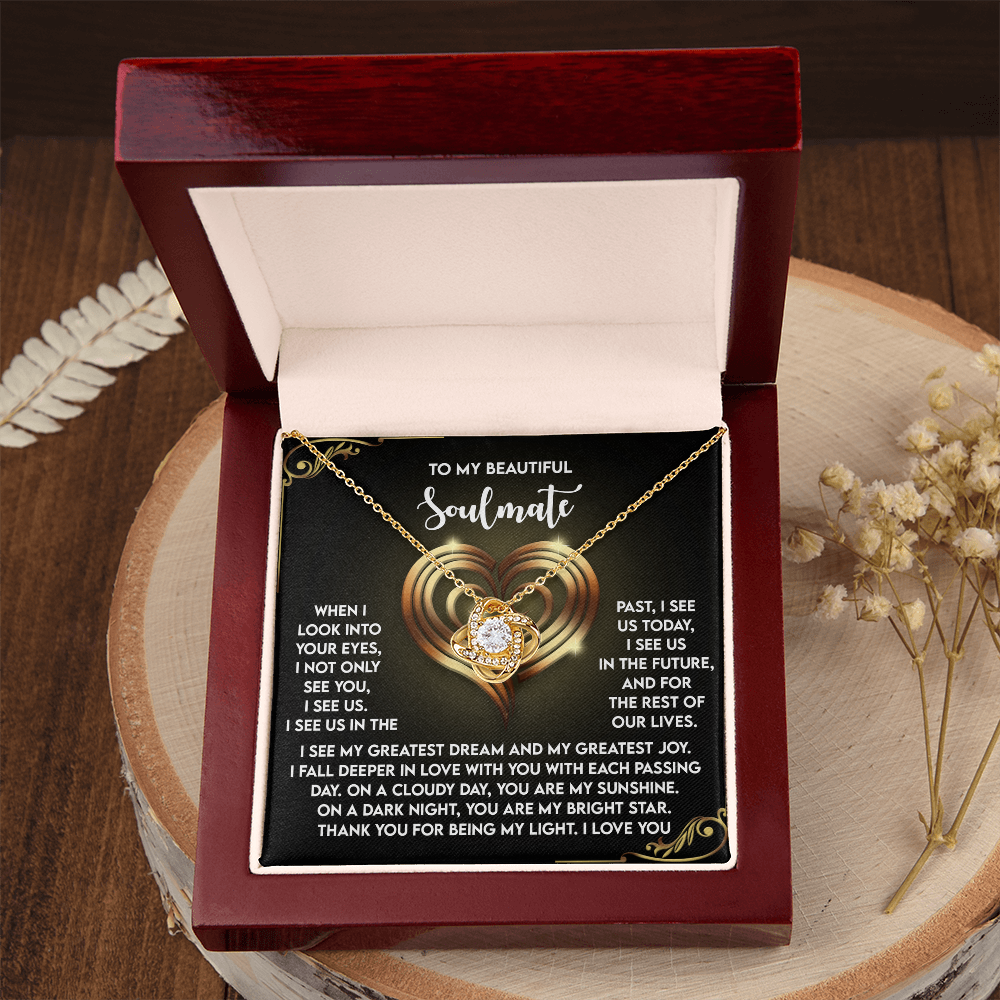 To My Beautiful Soulmate Necklace, Valentine Gifts For Women, Valentine's Day Gift Wife, Valentine Birthday Gifts, Valentine Gift For Wife