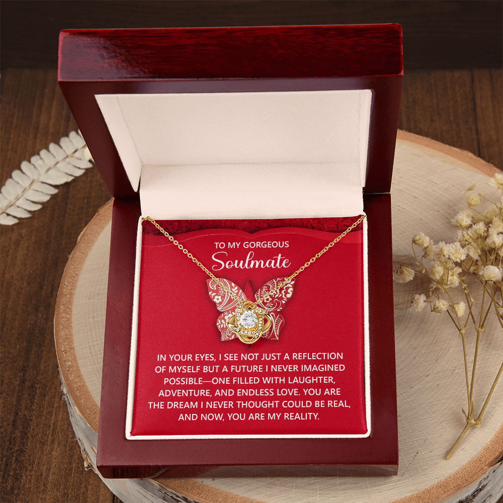 To My Gorgeous Soulmate Necklace, Valentine's Necklace For Her, Women's Valentine's Day Gifts, Valentine For Her Gift, Necklace For Valentine's Day