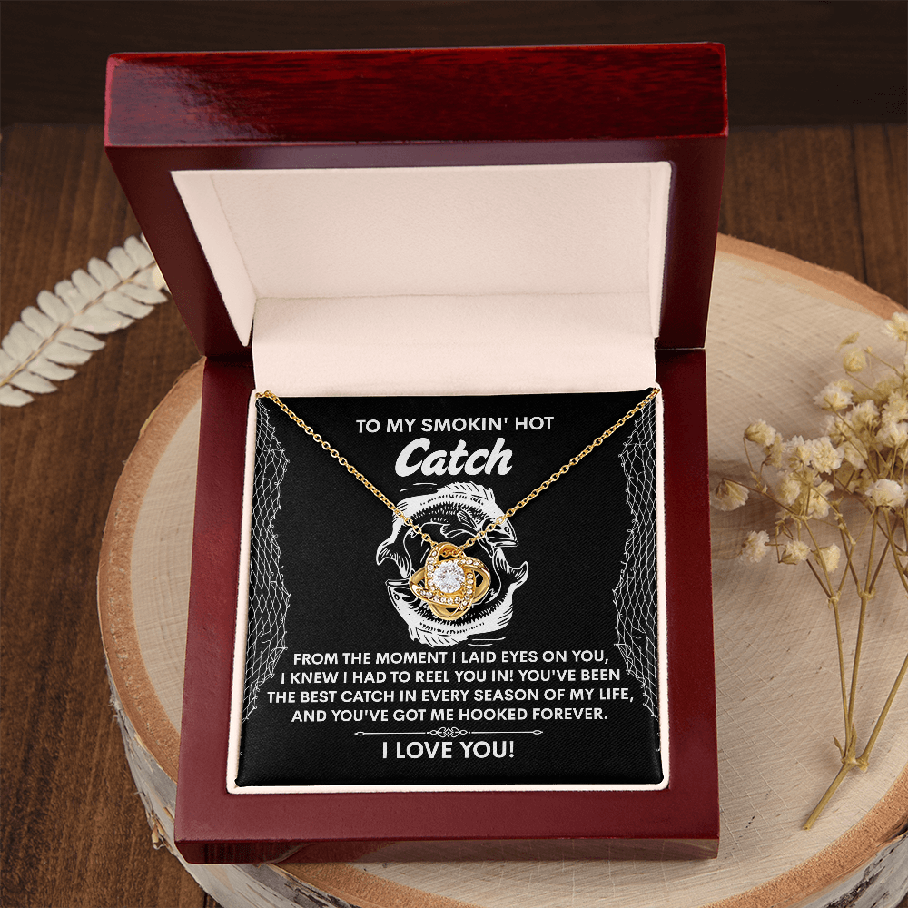 To My Smokin's Hot Catch Necklace, Valentine Gifts For Wife, Gifts For Husband From Wife Unique Christmas, Unique Valentine Gifts For Her