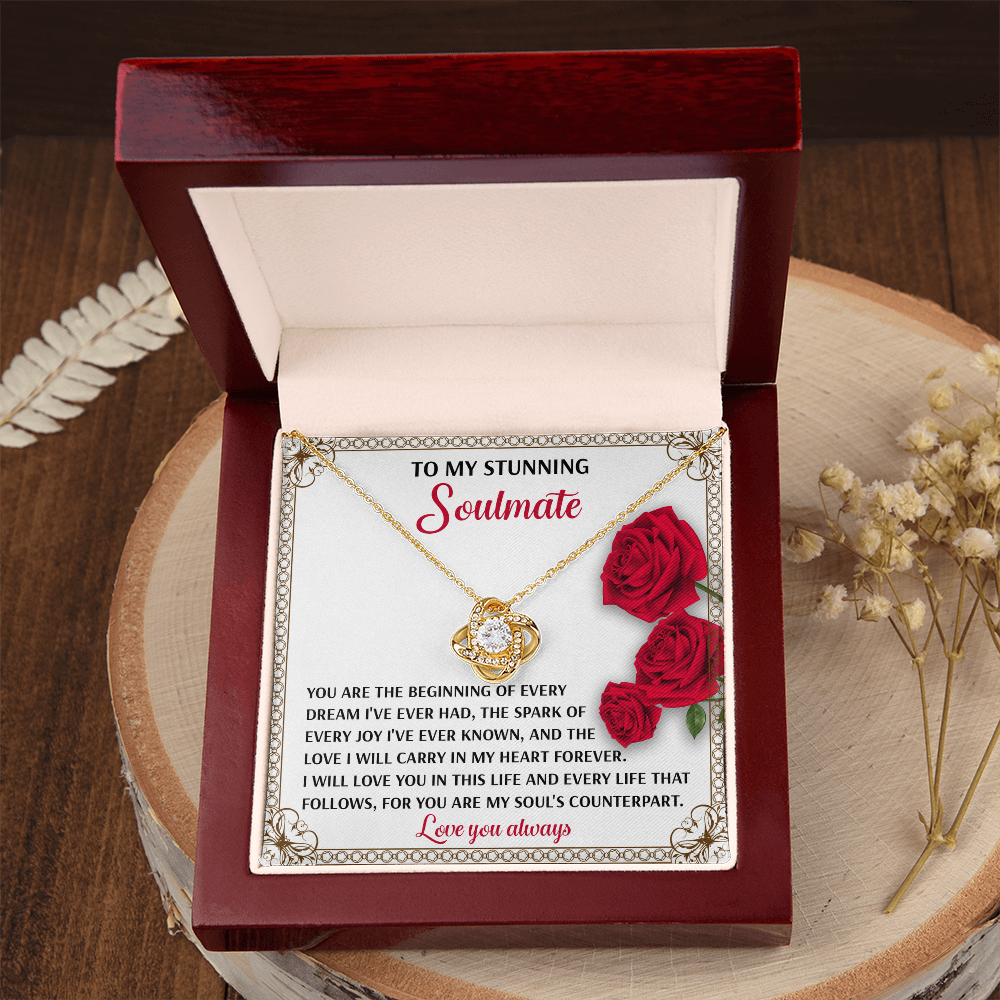 To My Stunning Soulmate Necklace, Best Valentine Gifts For Wife, Naughty Valentine's Gifts For Wife, Valentine Gifts For My Wife, Valentine For Wife