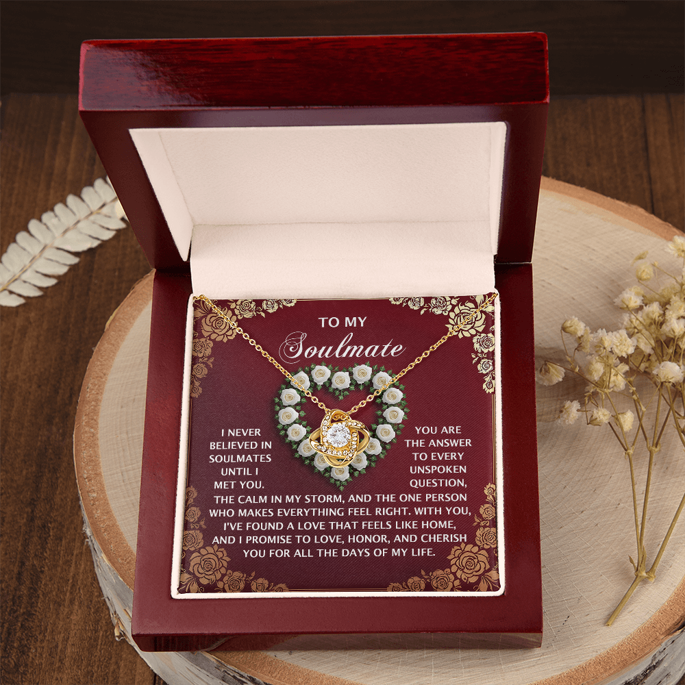 To My Soulmate Necklace, Valentine Gift For My Wife, Valentine Gifts For Her Romantic, Valentine Gifts For Husbands From Wife, Valentine For Her Gift