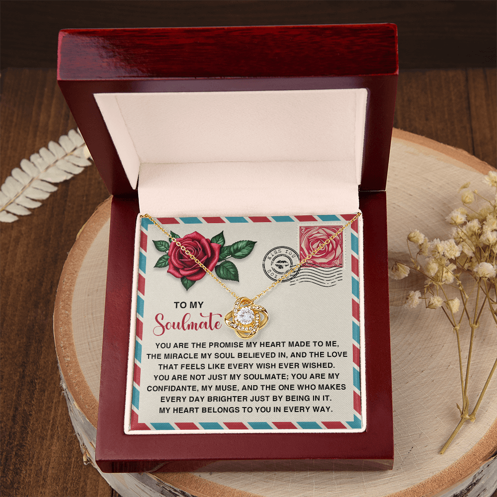 To My Soulmate Necklace, Unique Valentine Gifts For Her, Valentine's Day Necklace For Her, To My Wife Valentine's Day Gift, San Valentine Gift For Her