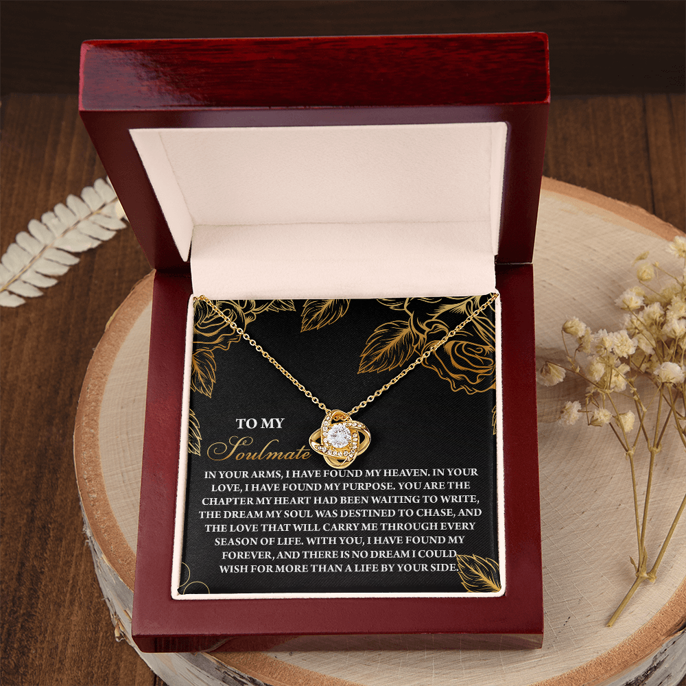 To My Soulmate Necklace, Gifts For Women Girlfriend, Valentine's Necklace For Her, Great Valentine Gifts For Her, Heart Necklace For Girlfriend