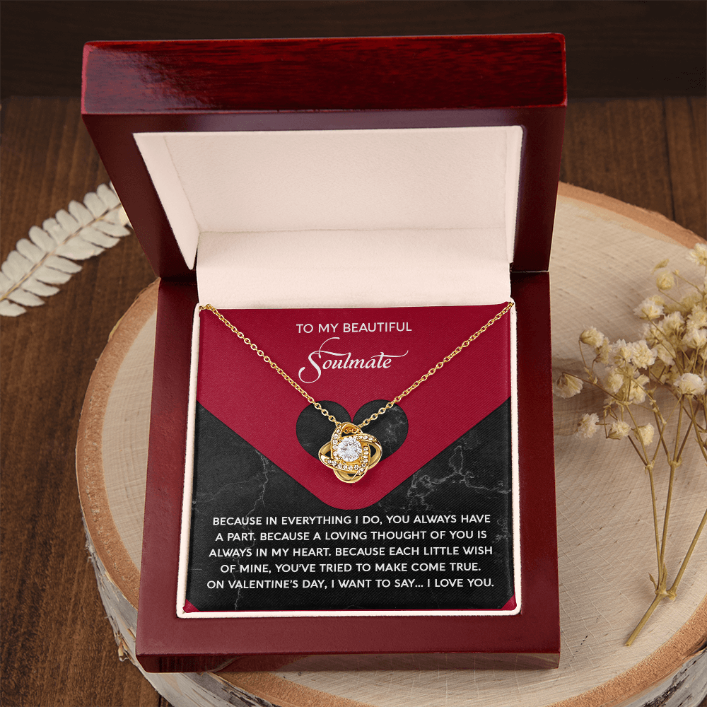 To My Beautiful Soulmate Necklace, Unique Valentine Gifts For Her, Valentine Birthday Gifts, My Soulmate Gifts For Her, Valentine Jewelry For Women
