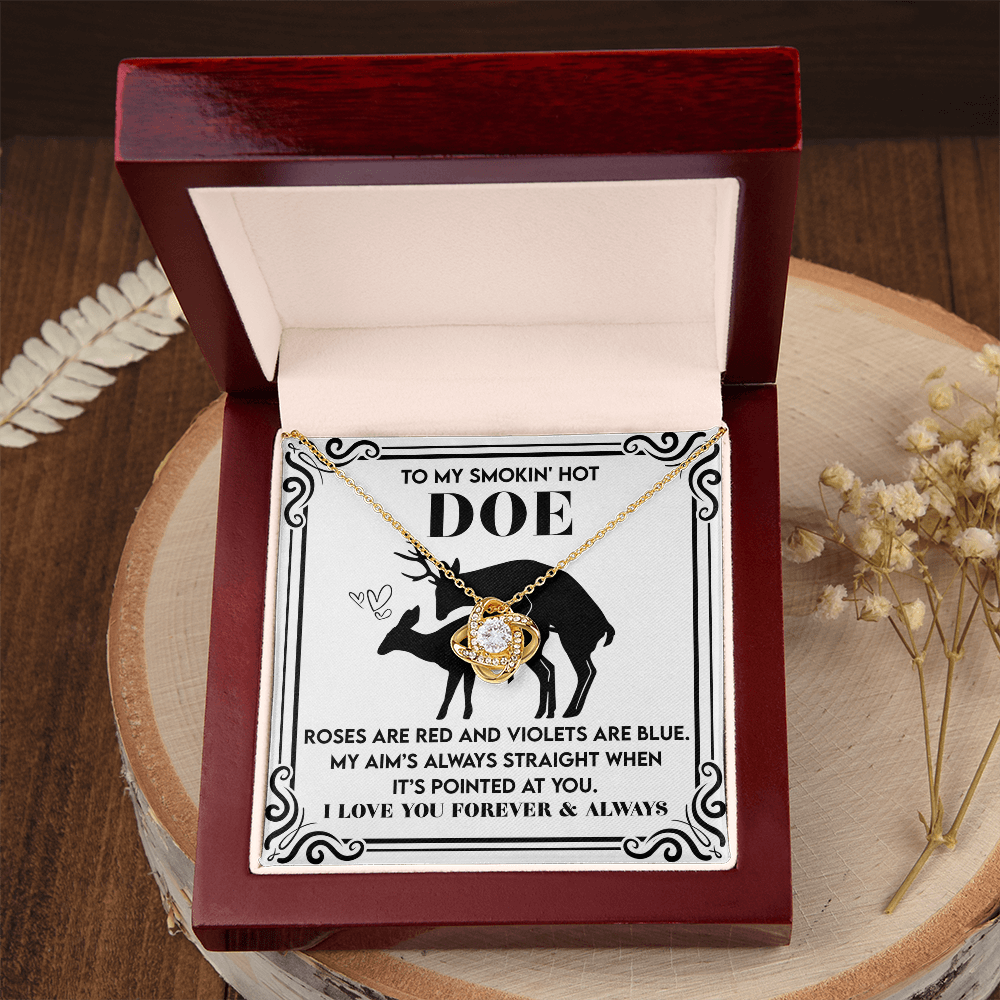 To My Smokin' Hot Doe Necklace, Soulmate Gifts For Her, Valentine's Gift For Wife, Naughty Valentine's Gifts For Wife, Valentine Gift Ideas For Her