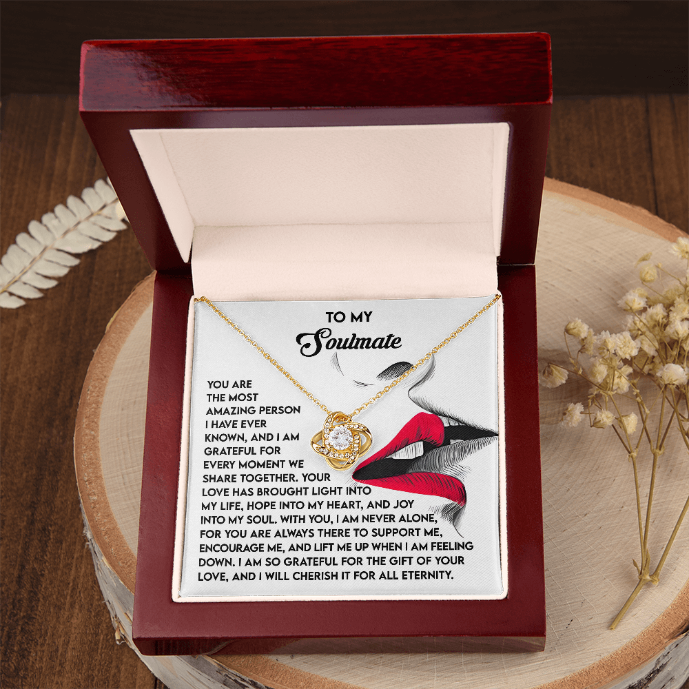 To My Soulmate Necklace, Valentine's Necklace For Her, Valentine Gifts For Husbands From Wife, Gifts For Soulmate, Valentine's Day Gifts For Women