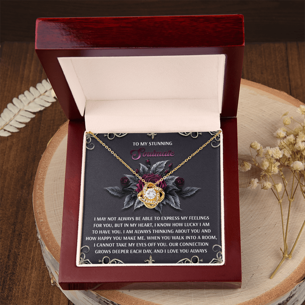 To My Stunning Soulmate Necklace, Cute Necklace For Girlfriend, Soulmate Gifts For Women, Valentine Presents For Womenromantic Stuff For Girlfriend