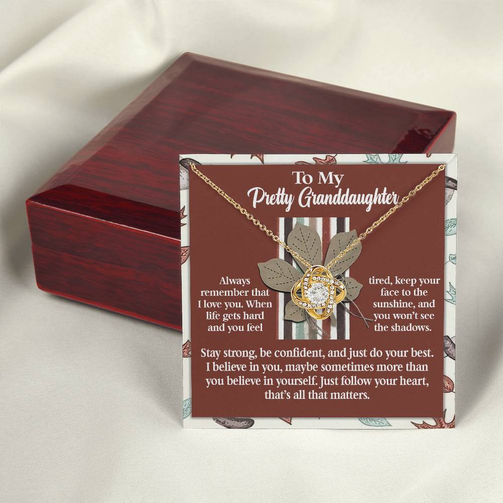 To My Pretty Granddaughter Necklace, Granddaughter Jewelry Box, Necklaces For Granddaughter, Granddaughter Necklace From Grandma
