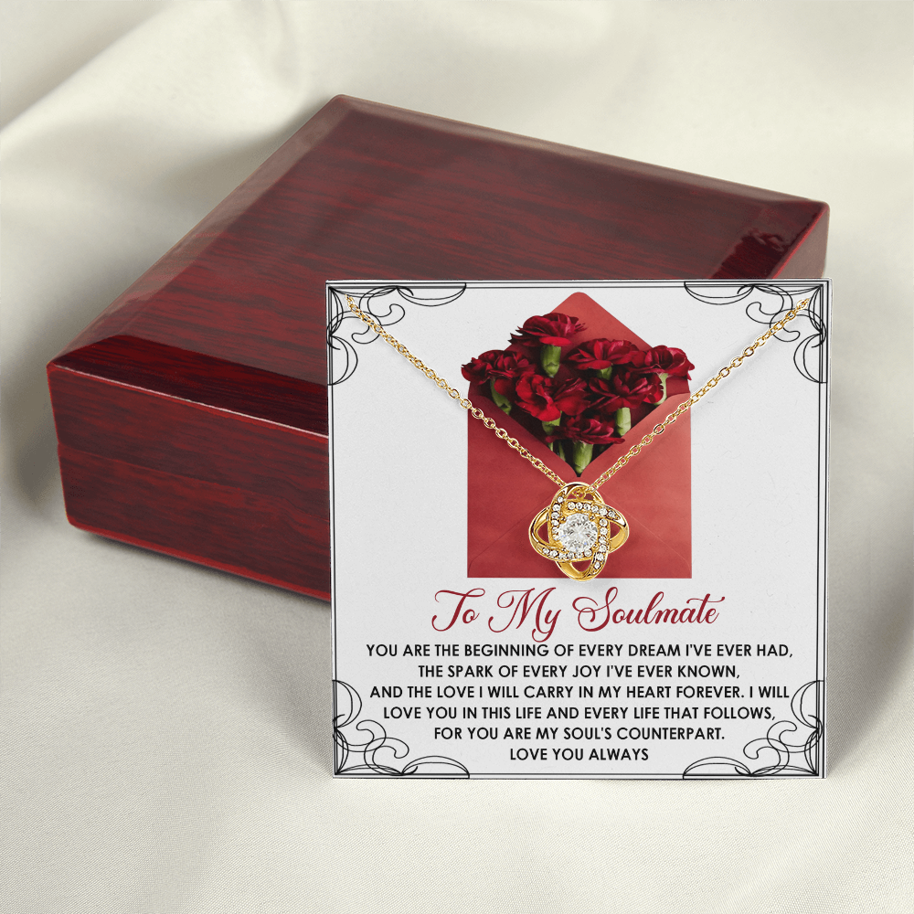 To My Soulmate Necklace, Mothers Day Gifts For My Girlfriend, Valentine Gifts For Women, Valentine's Day Gift Wife, Girlfriend Necklace For Women