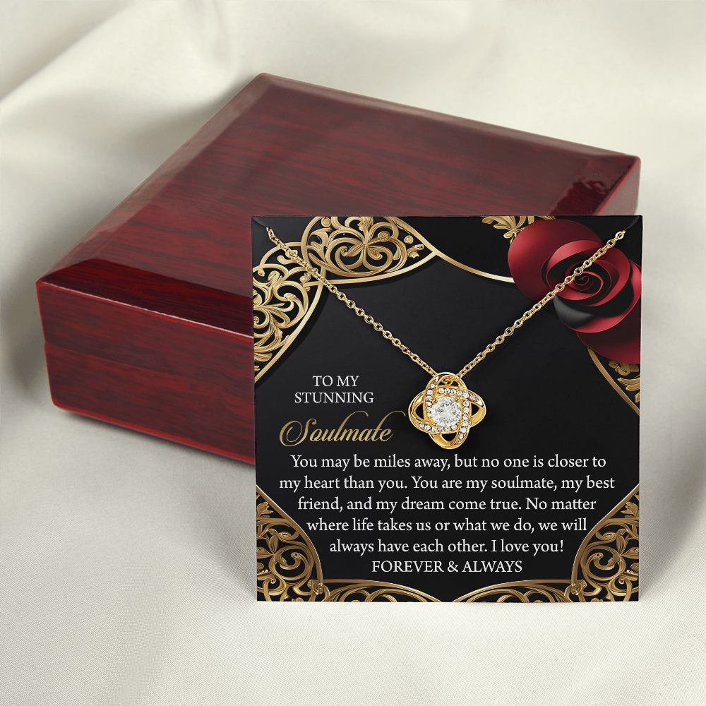 To My Stunning Soulmate Necklace, Valentine Gift For My Wife, Valentine's Gifts For Wife, Valentine Gifts For Her Romantic, Valentine's Day Gifts