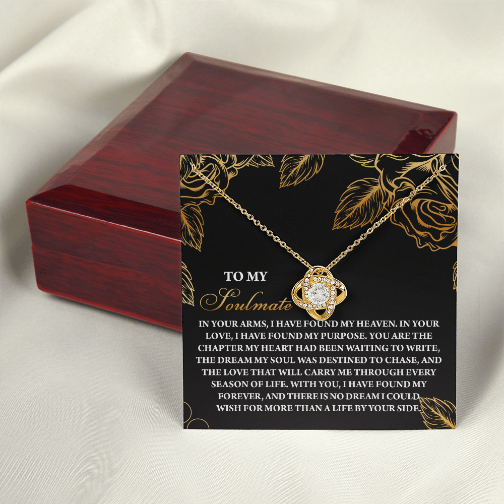 To My Soulmate Necklace, Gifts For Women Girlfriend, Valentine's Necklace For Her, Great Valentine Gifts For Her, Heart Necklace For Girlfriend