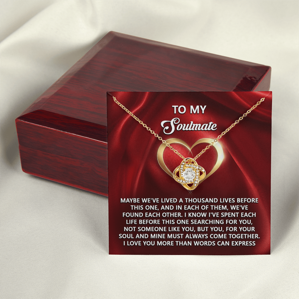 To My Soulmate Necklace, Valentine Gift For Wife From Husband, Gifts For Wife From Husband Unique Christmas, Unique Valentine Gifts For Her