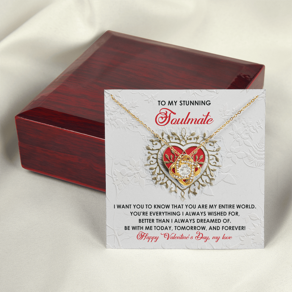 To My Stunning Soulmate Necklace, Girlfriend Birthday Gifts For Her, Valentine Gift For My Wife, Valentine Gifts For Her Romantic