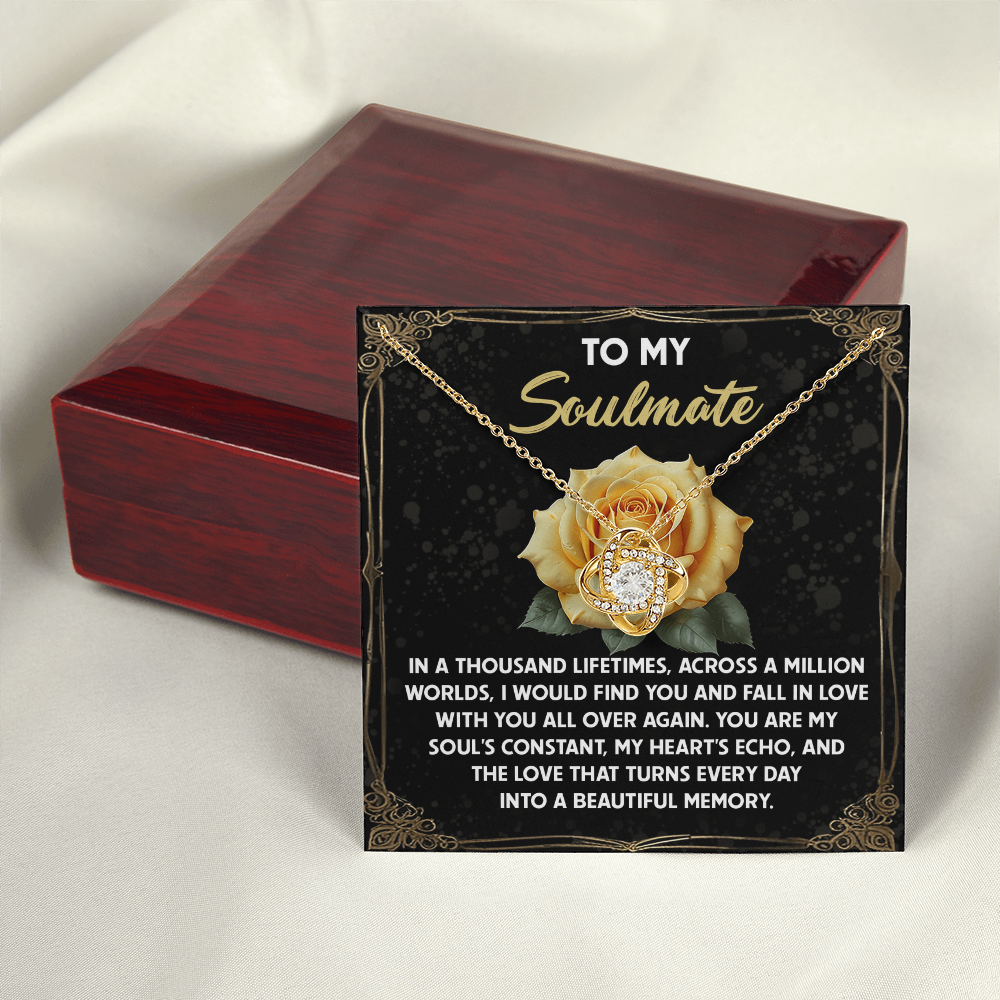 To My Soulmate Necklace, For Girlfriend Birthday Gifts, Unique Valentine Gifts For Her, Women's Valentine's Day Gifts, Best Gifts For A Girlfriend