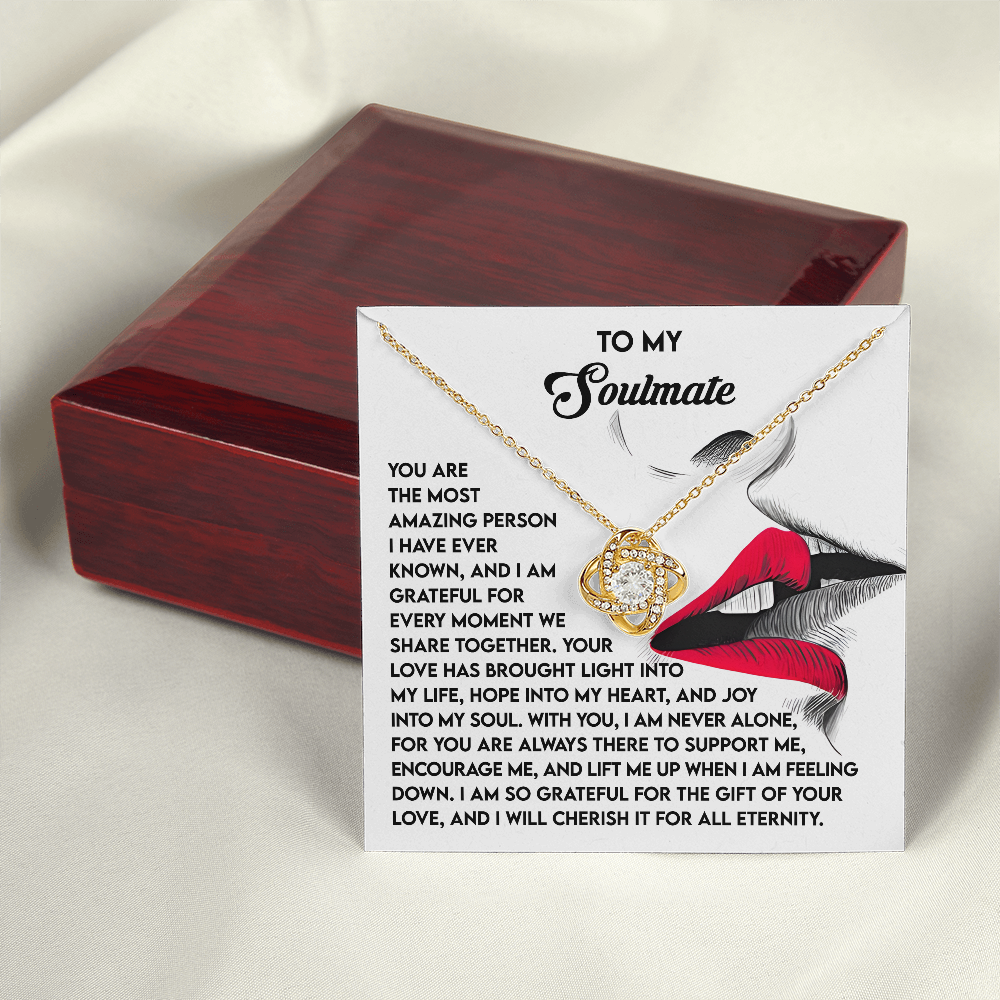 To My Soulmate Necklace, Valentine's Necklace For Her, Valentine Gifts For Husbands From Wife, Gifts For Soulmate, Valentine's Day Gifts For Women