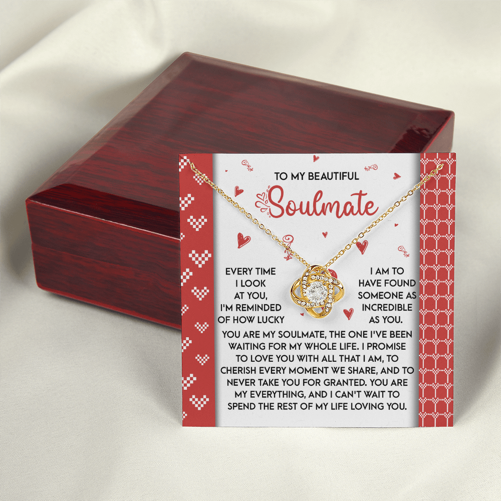 To My Beautiful Soulmate Necklace, Valentines Gifts For Girlfriend, To My Soulmate Necklace For Women Funny, Special Gifts For Girlfriend