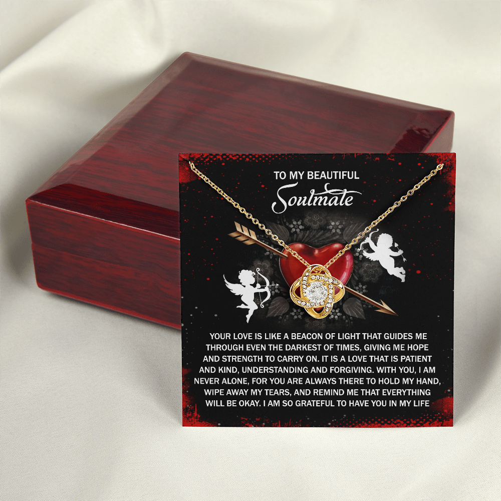 To My Beautiful Soulmate Necklace, Valentine Gifts For Her, Valentine's Day For Her, Valentine's Day Gift Wife, Valentine's Gift For Wife