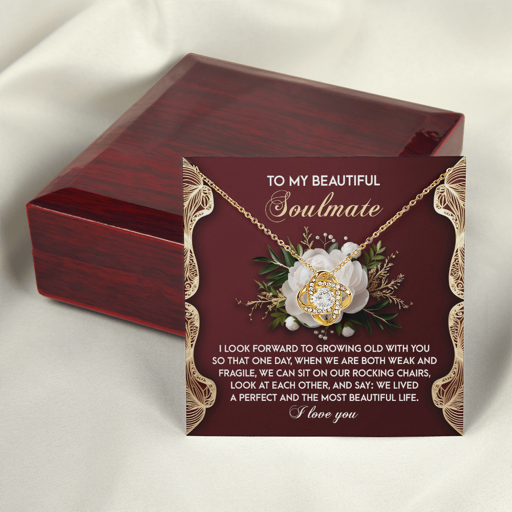 To My Beautiful Soulmate Necklace, Best Valentine Gift For Wife, Valentine For Her Gift, Soulmate Necklace For Women, Valentine's Day Gifts For Women