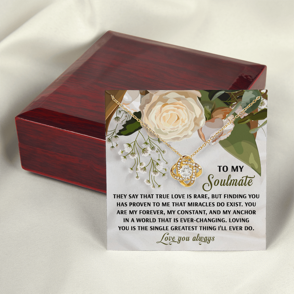 To My Soulmate Necklace, Best Presents For Girlfriend, Valentine Gifts For Wife, Mother's Day Gift For My Girlfriend, Best Gifts For My Girlfriend