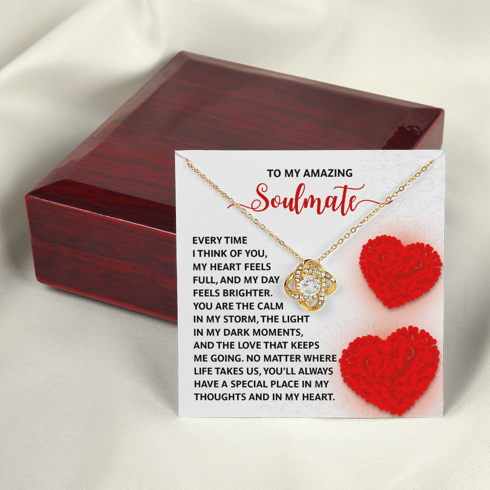 To My Amazing Soulmate Necklace, Gift Necklace For Girlfriend, San Valentine Gift For Her, Valentine Birthday Gifts, Jewelry Gifts For Girlfriend