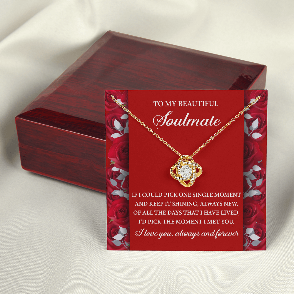 To My Beautiful Soulmate Necklace, Valentine Gifts For Girlfriend, To My Soulmate Necklace For Women, Valentine Necklaces For Women