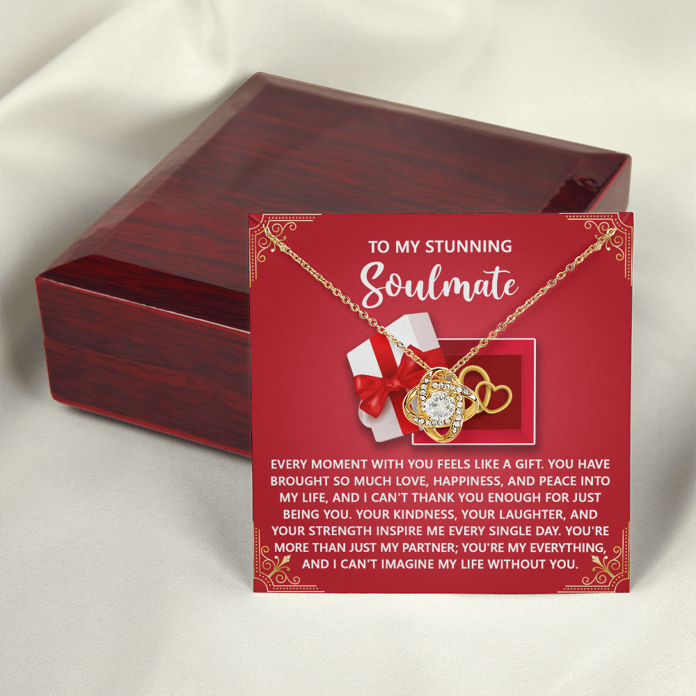 To My Stunning Soulmate Necklace, Gifts For Teen Girlfriend From Boyfriend, My Soulmate Gifts For Her, Valentine's Gifts For Women