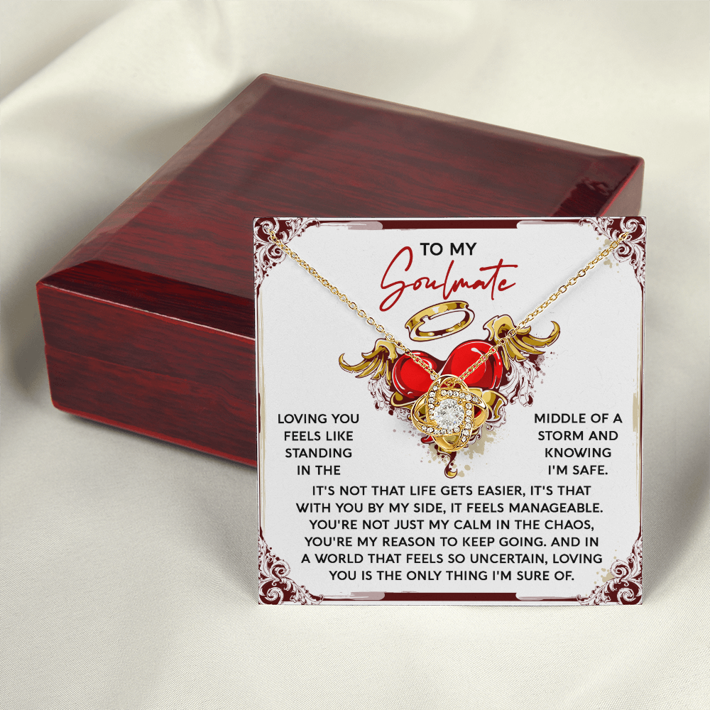 To My Soulmate Necklace, Valentine's Day Gifts, Romantic Valentine's Day Gift, Valentine Card For Wife Romantic, Valentine's Necklace For Her