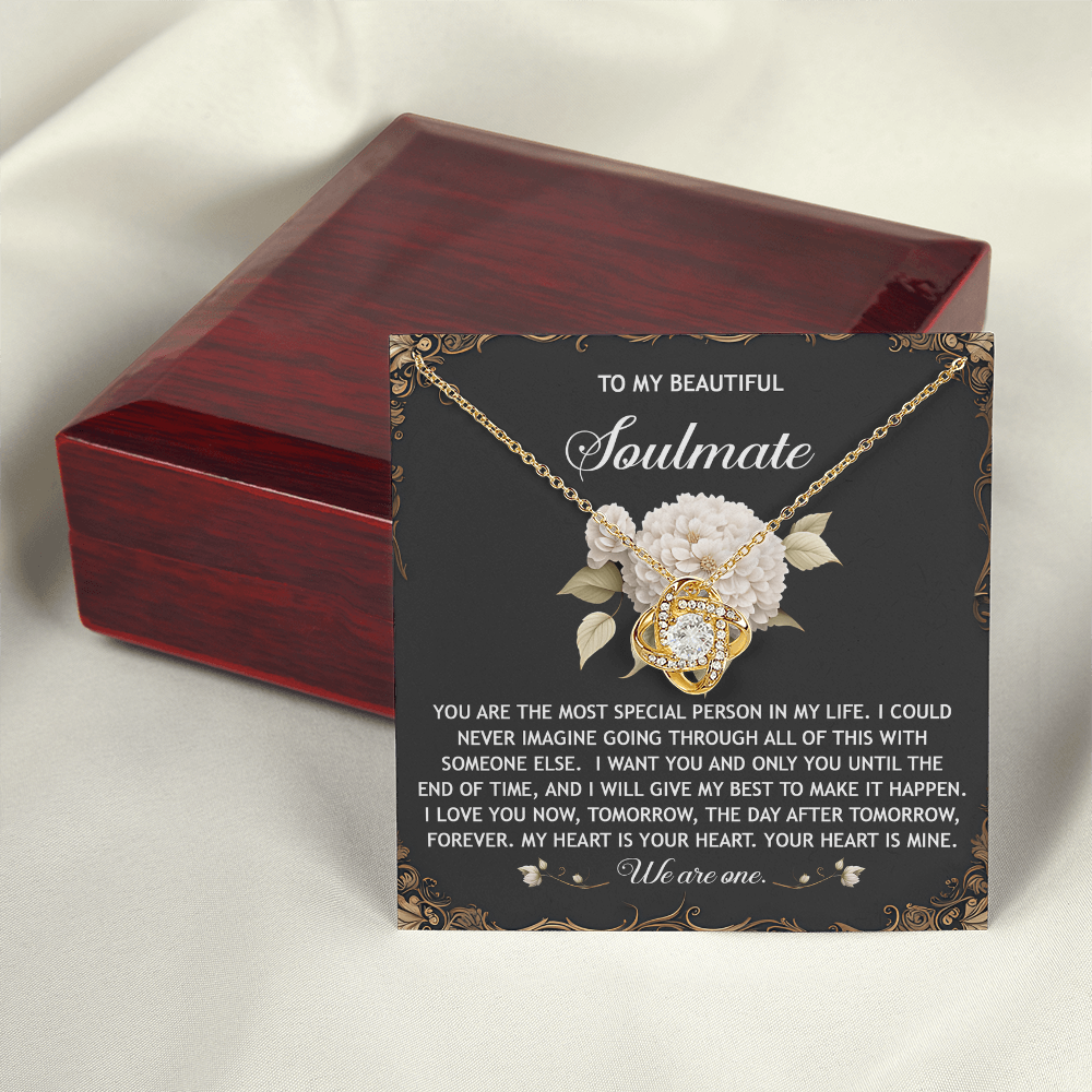 To My Beautiful Soulmate Necklace, San Valentine Gift For Her, Valentine Gifts For Women, Best Valentine Gifts For Her, Valentine's Day For Her
