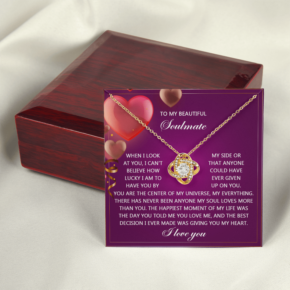 To My Beautiful Soulmate Necklace, Best Valentine Gifts For Wife, To My Wife Valentine's Day Gift, Valentine Birthday Gifts, Gifts For Soulmate