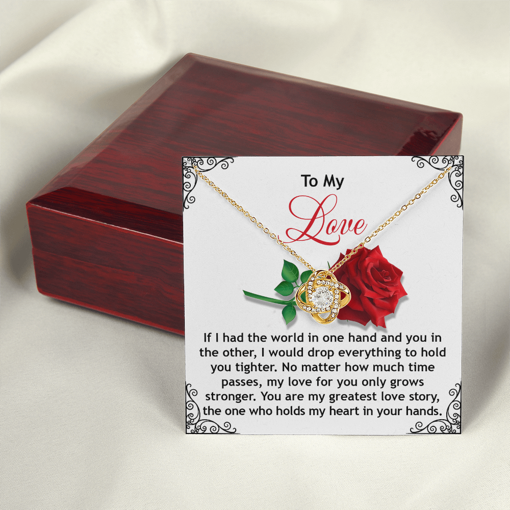 To My Love Necklace, Valentine Gift For Wife, Valentine's Necklace For Her, Valentine Gift For Wife From Husband, Necklace For My Girlfriend