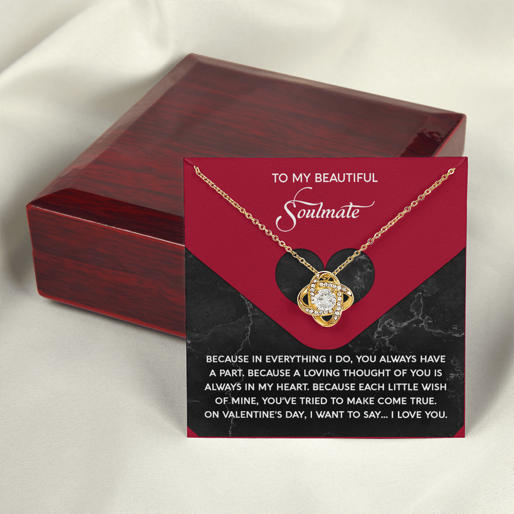 To My Beautiful Soulmate Necklace, Unique Valentine Gifts For Her, Valentine Birthday Gifts, My Soulmate Gifts For Her, Valentine Jewelry For Women