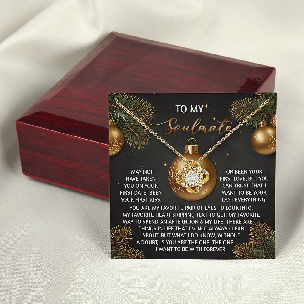 To My Soulmate Necklace, Wife Christmas Gift, Best Christmas Gifts For My Wife, Funny Christmas Gift For Wife