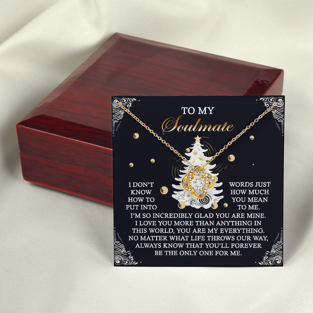 To My Soulmate Necklace For Women, Christmas Jewelry For Women, Soulmate Anniversary Jewelry, Christmas Presents For Your Girlfriend