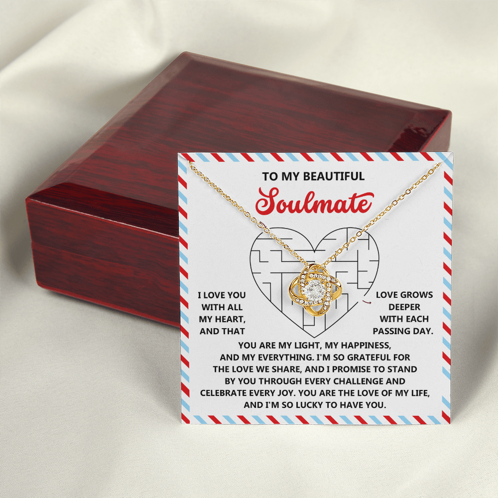 To My Beautiful Soulmate Necklace, Valentine Gift For Wife From Husband, Valentine Day For Wife, Valentine Presents For Women, Valentine's For Her