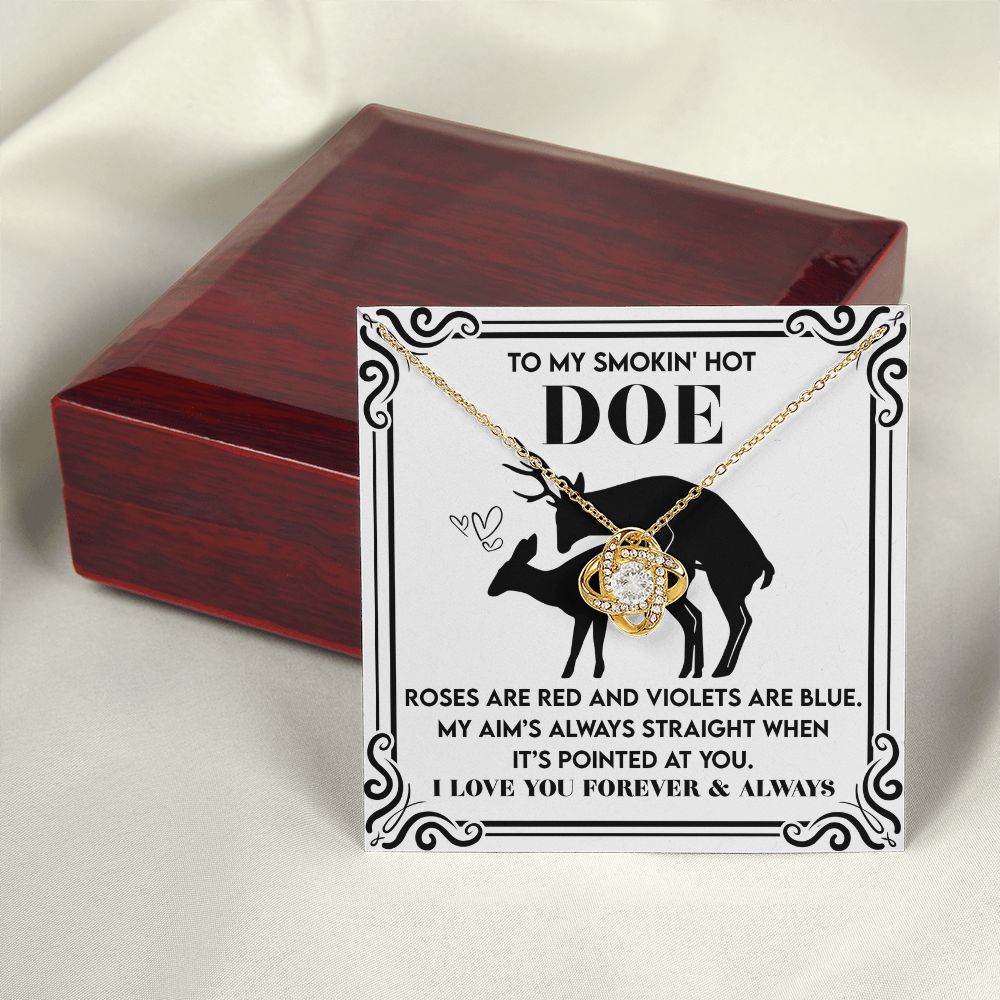 To My Smokin' Hot Doe Necklace, Soulmate Gifts For Her, Valentine's Gift For Wife, Naughty Valentine's Gifts For Wife, Valentine Gift Ideas For Her