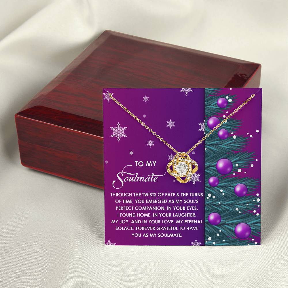 To My Soulmate Necklace, Christmas Gift For Wives, Christmas Present For Girlfriend, My Soulmate Gifts For Her