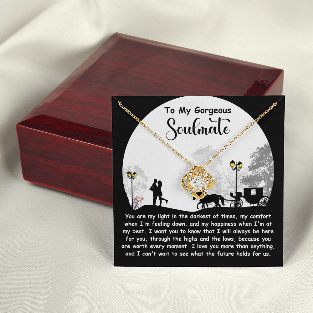 To My Gorgeous Soulmate Necklace, Necklace For Your Girlfriend, Valentine's Day Gifts For Women, Valentines Day Necklace For Girlfriend