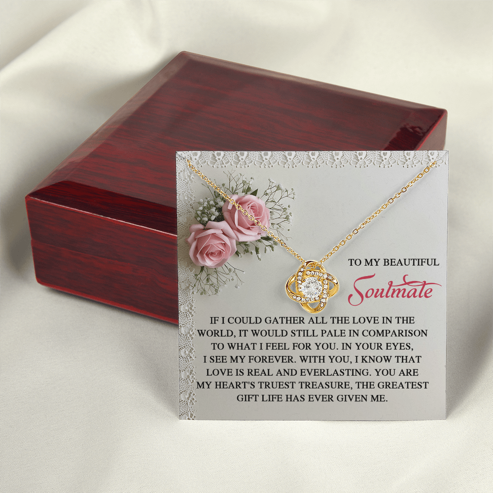 To My Beautiful Soulmate Necklace, My Soulmate Gifts For Her, Valentine's Gifts For Women, Valentine's Gifts For Wife, Valentine Gift For My Wife