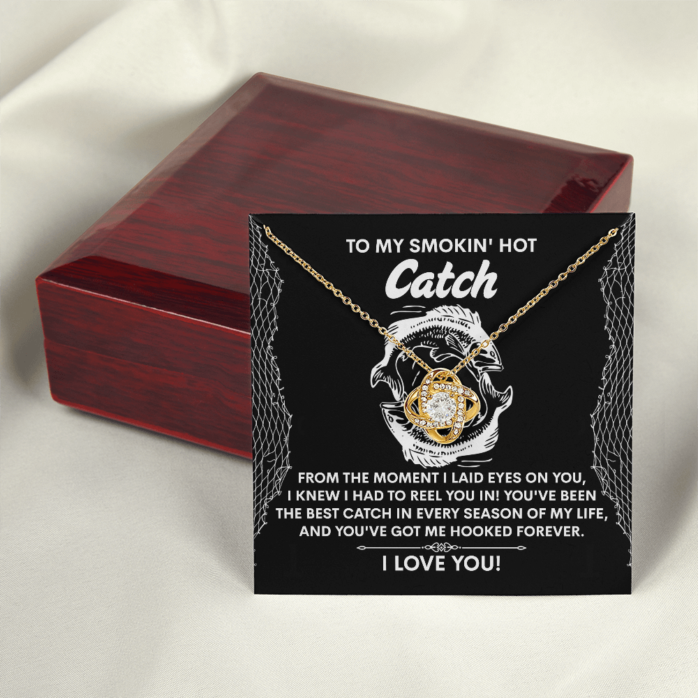 To My Smokin's Hot Catch Necklace, Valentine Gifts For Wife, Gifts For Husband From Wife Unique Christmas, Unique Valentine Gifts For Her