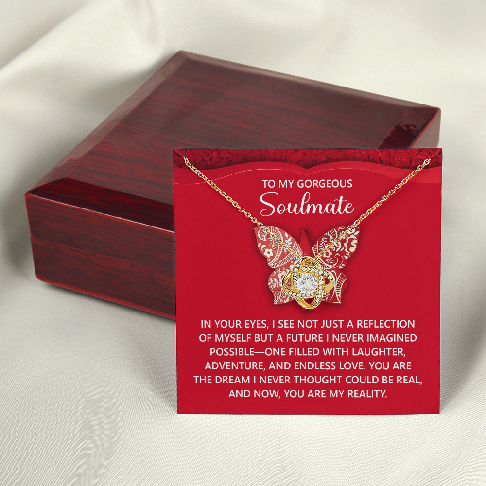To My Gorgeous Soulmate Necklace, Valentine's Necklace For Her, Women's Valentine's Day Gifts, Valentine For Her Gift, Necklace For Valentine's Day
