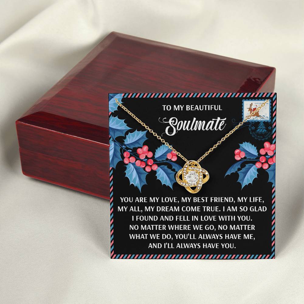 To My Beautiful Soulmate Necklace, Christmas Presents For Women, Christmas Gifts Ideas For Wife, Gifts For Her For Christmas