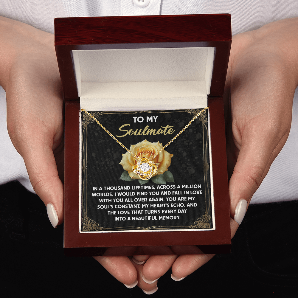 To My Soulmate Necklace, For Girlfriend Birthday Gifts, Unique Valentine Gifts For Her, Women's Valentine's Day Gifts, Best Gifts For A Girlfriend