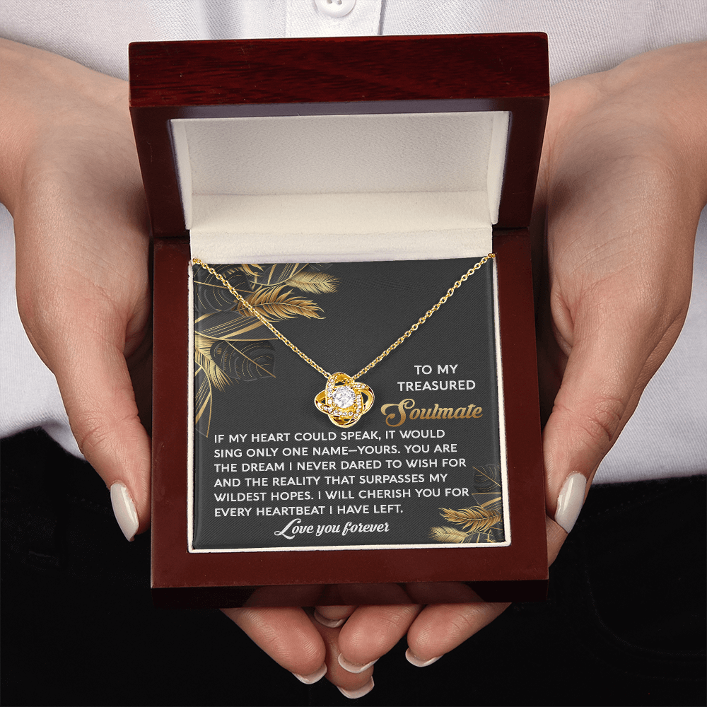 To My Treasured Soulmate Necklace, Girlfriend And Boyfriend Necklaces, Soulmate Gifts For Her, Valentine's Gift For Wife, Best Gifts For Girlfriend