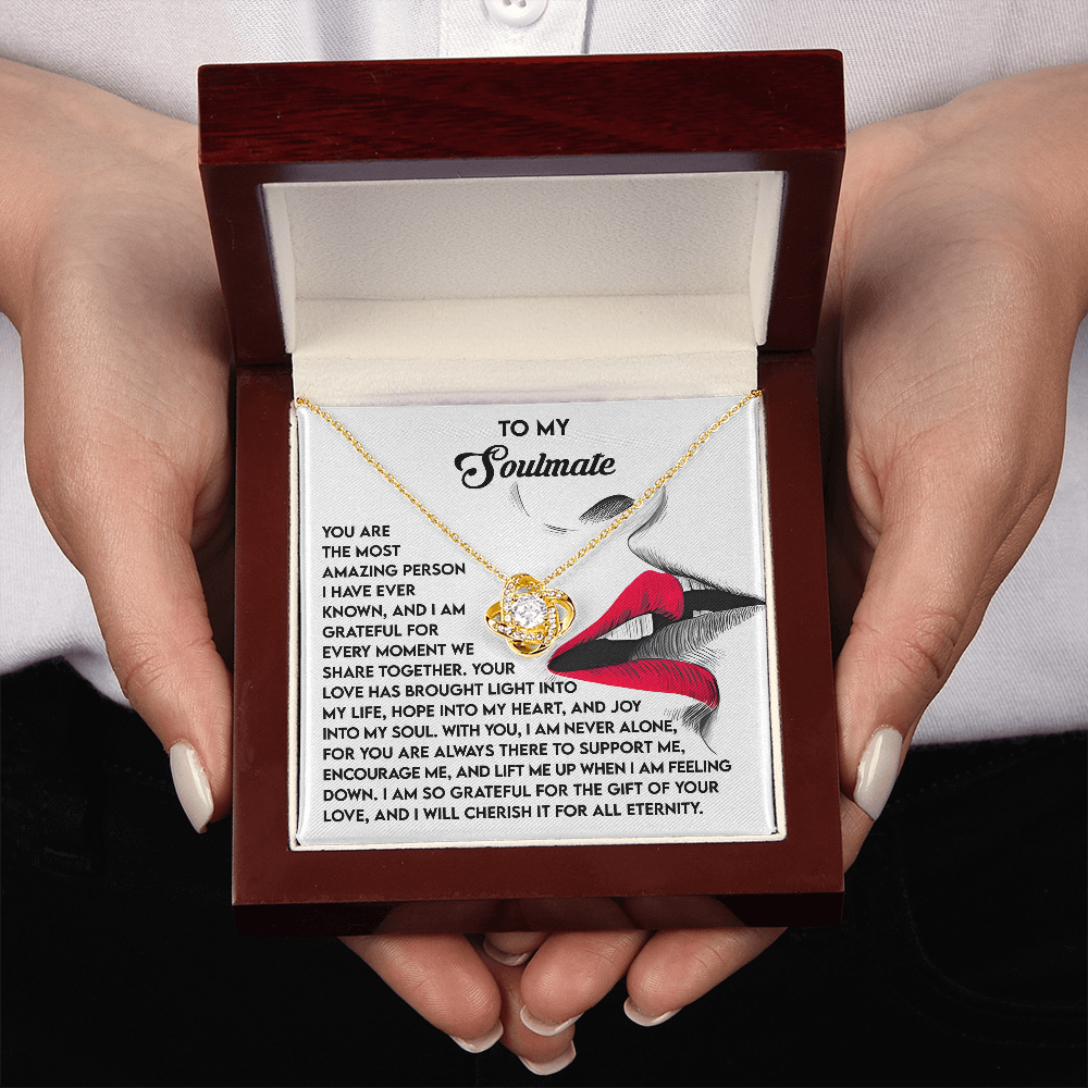 To My Soulmate Necklace, Valentine's Necklace For Her, Valentine Gifts For Husbands From Wife, Gifts For Soulmate, Valentine's Day Gifts For Women