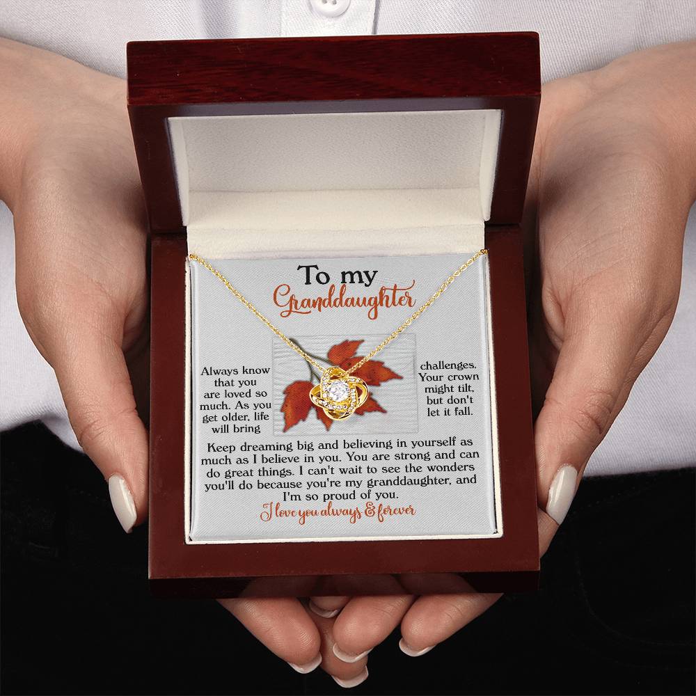 To My Granddaughter Necklace, Gifts Valentines Day For Granddaughter, Grandmother Granddaughter Necklace, Papa Necklace For Granddaughter